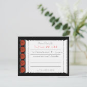 Decofied Roses  (返信カード) 出欠カード (スタンド正面)