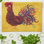 DeColoresのオンドリ キッチンタオル (折り畳み)