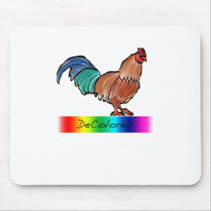 DeColoresのオンドリ マウスパッド