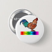 DeColoresのオンドリ 缶バッジ (正面&裏面)