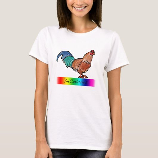 DeColoresのオンドリ Tシャツ (正面)