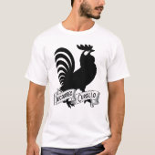 DeColores Cursilloルースターシルエット（バナー付き） Tシャツ (正面)