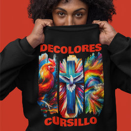 DeColores Cursillo Brush Stroke Rooster Cross Dove スウェットシャツ