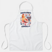 DeColores Cursillo Folk Art Rooster Christian エプロン (正面)