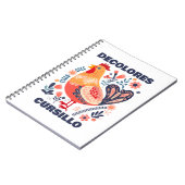 DeColores Cursillo Folk Art Rooster Christian ノートブック (左側)