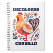 DeColores Cursillo Folk Art Rooster Christian ノートブック (正面)