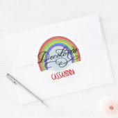 DeColores Cursillo Rainbow Faith Religion ラウンドシール (封筒)