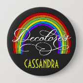 DeColores Cursillo Rainbow Faith Religion 缶バッジ (正面)