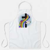 DeColores Cursillo Rainbow With Cross & Peace Dove エプロン (正面)