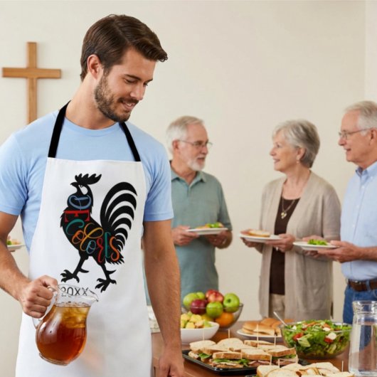 DeColores Cursillo Rooster Black Silhouette  エプロン