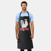DeColores Cursillo Rooster Silhouette with Banner エプロン (着用した状態)