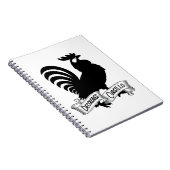 DeColores Cursillo Rooster Silhouette with Banner ノートブック (右側)
