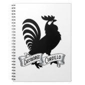 DeColores Cursillo Rooster Silhouette with Banner ノートブック (正面)