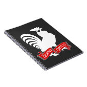 DeColores Cursillo Rooster Silhouette with Banner ノートブック (右側)