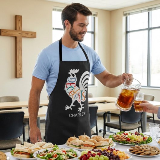 DeColores Cursillo Rooster White Silhouette  エプロン