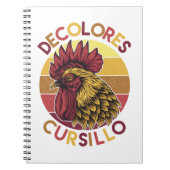 DeColores Cursillo Rooster with Distressed Sunset ノートブック (正面)