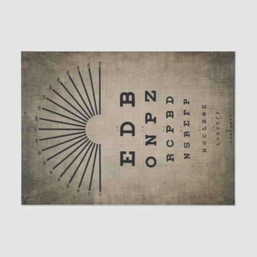 Decompageティッシュペーパー-ヴィンテージ探しアイチャート 薄葉紙 (正面)