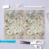 Decompageティッシュペーパー – 蝶の影響ヴィンテージ 薄葉紙 (クラフト)