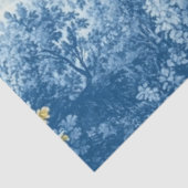 Decompageフローラデザインフランスのブルーイエローパレット 薄葉紙 (詳細)