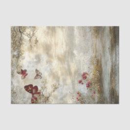 Decompageヴィンテージストーリーブックの背景の風景 薄葉紙