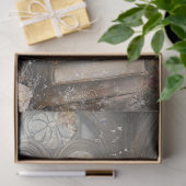 Decompage白いお洒落納屋フクロウのブックアートワーク 薄葉紙 (ギフト)