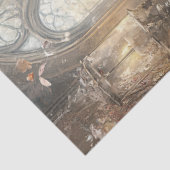 Decompage白いお洒落納屋フクロウのブックアートワーク 薄葉紙 (詳細)