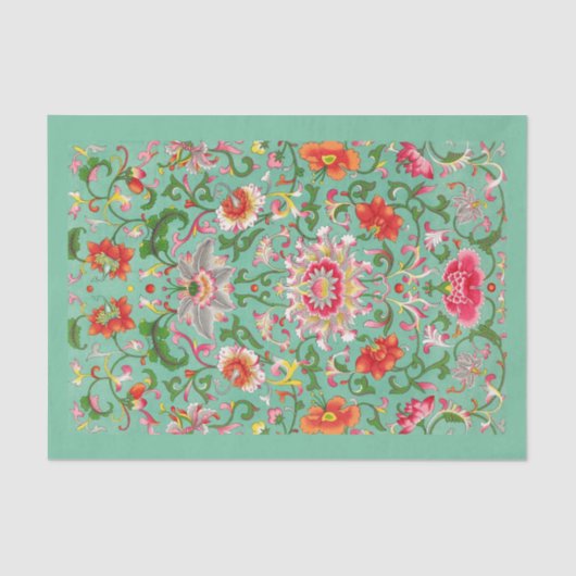 Decompage紙10"x15" -ヴィンテージテキスタイル101 薄葉紙 (正面)