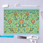 Decompage紙10"x15" -ヴィンテージテキスタイル13 薄葉紙 (クラフト)