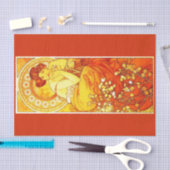 Decompage紙10"x15" - Alphonseミュシャ17 薄葉紙 (クラフト)