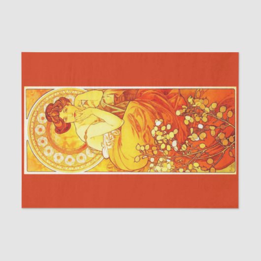 Decompage紙10"x15" - Alphonseミュシャ17 薄葉紙 (正面)