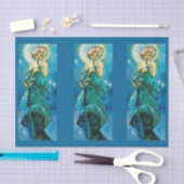 Decompage紙10"x15" - Alphonseミュシャ19 薄葉紙 (クラフト)