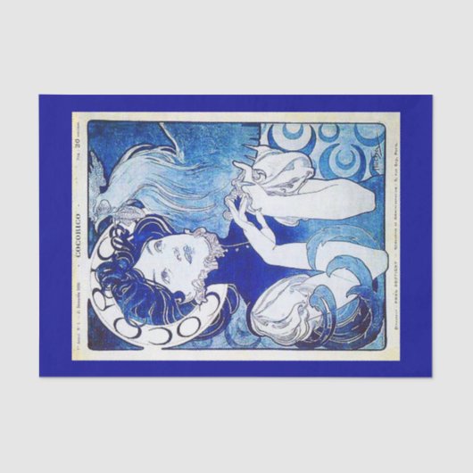 Decompage紙10"x15" - Alphonseミュシャ20 薄葉紙 (正面)