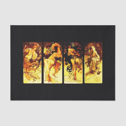 Decompage紙10"x15" - Alphonseミュシャ24 薄葉紙 (正面)