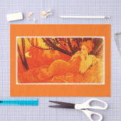 Decompage紙10"x15" - Alphonseミュシャ25 薄葉紙 (クラフト)