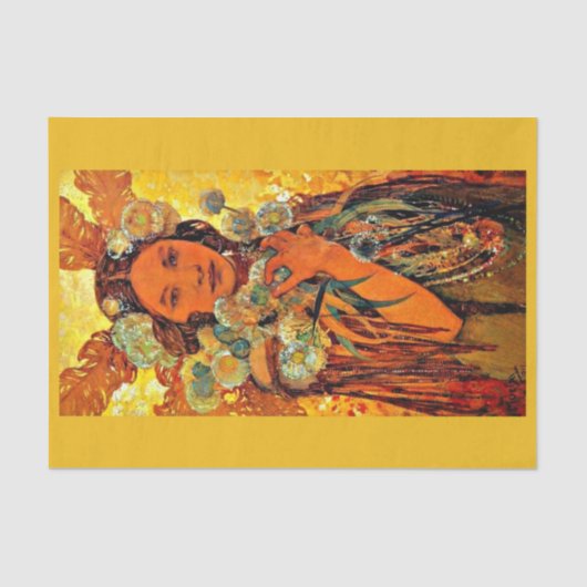 Decompage紙10"x15" - Alphonseミュシャ2 薄葉紙 (正面)