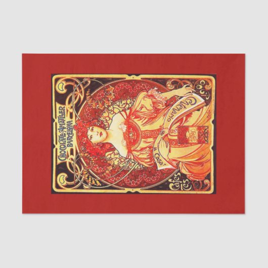 Decompage紙10"x15" - Alphonseミュシャ31 薄葉紙 (正面)