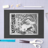 Decompage紙10"x15" - Alphonseミュシャ36 薄葉紙 (クラフト)