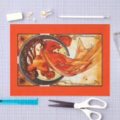 Decompage紙10"x15" - Alphonseミュシャ37 薄葉紙 (クラフト)