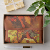 Decompage紙10"x15" - Alphonseミュシャ40 薄葉紙 (ギフト)