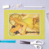 Decompage紙10"x15" - Alphonseミュシャ46 薄葉紙 (クラフト)