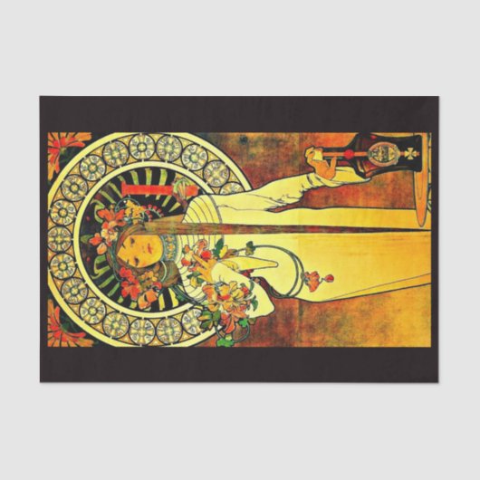 Decompage紙10"x15" - Alphonseミュシャ6 薄葉紙 (正面)