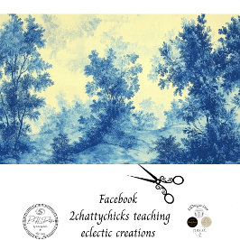 Decompage フランスの Landscape Blue White Palette 薄葉紙