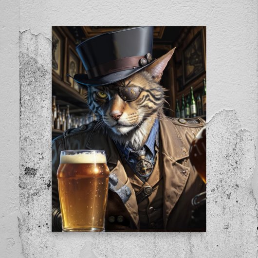 Decompage – 目のパッチを持つ目の猫をギャング –  薄葉紙