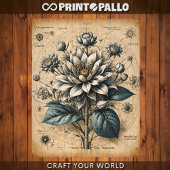 Decompage – 羊毛の白い花