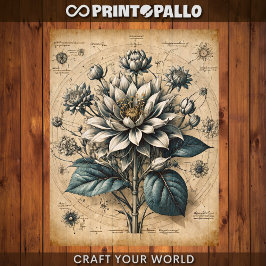 Decompage – 羊毛の白い花