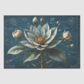 Decompage – 花の青写真 –  薄葉紙 (正面)