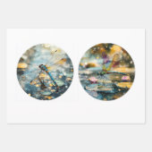 Decompage 12"円丸トンボフローラ ラッピングペーパーシート (正面3)