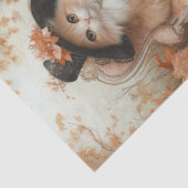 Decompage 4ヴィンテージ秋設定とFluffy Cat 薄葉紙 (詳細)