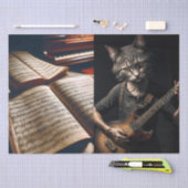 Decompage - Catギターと音楽 – ティッシュペーパー 薄葉紙 (クラフト)