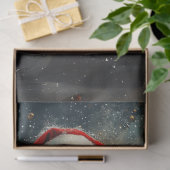 Decompage SantaとDachshunds in Sleigh Snowing 薄葉紙 (ギフト)